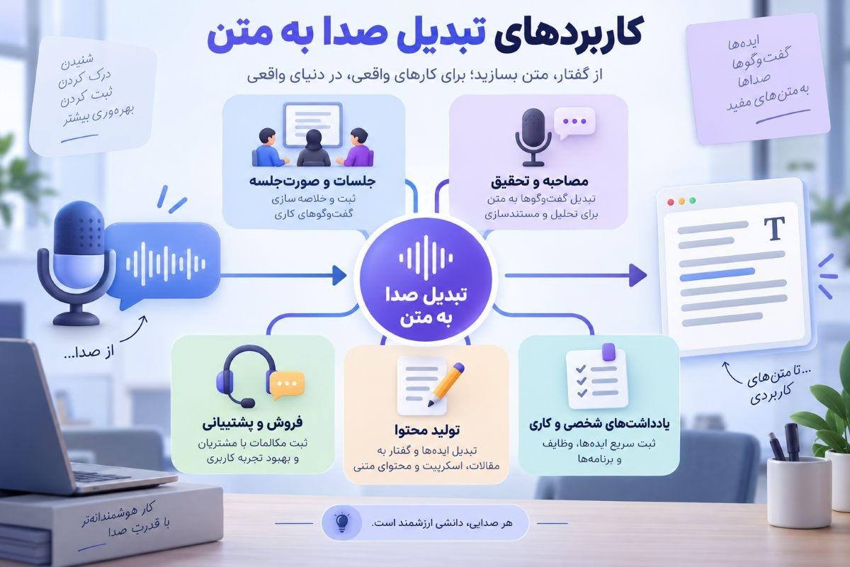 کاربردهای مهم گفتار به متن فارسی